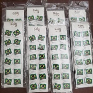 BRAZIL 1" PINS *96 TOTAL NEW IN PACKAGE